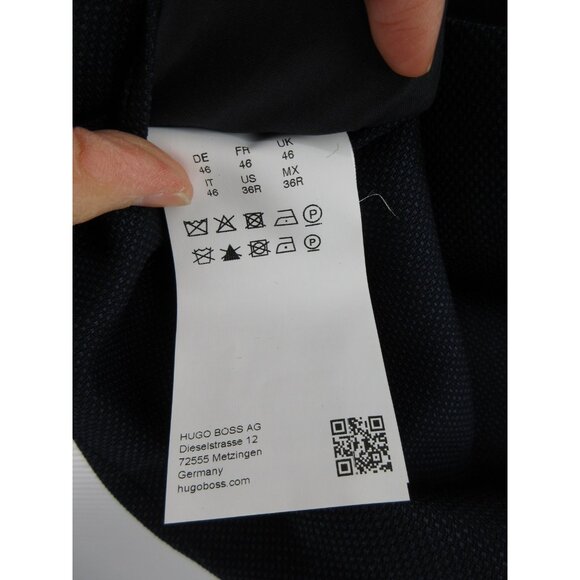 Hugo Boss Waistcoat Vest 36 Navy Virgin Wool Jacket Formal Extra Slim - Picture 8 of 12